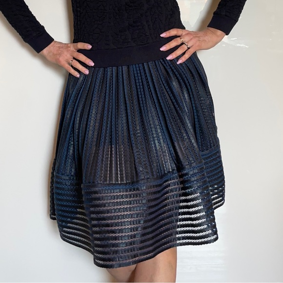 Maje black and blue skirt - Picture 1 of 8